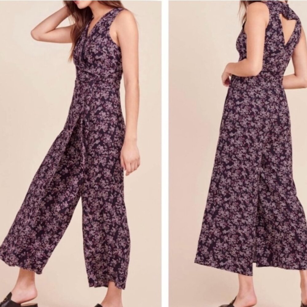 Jack by BB Dakota Navy Floral Jumpsuit Romper Women’s Size 4 NEW with Tags